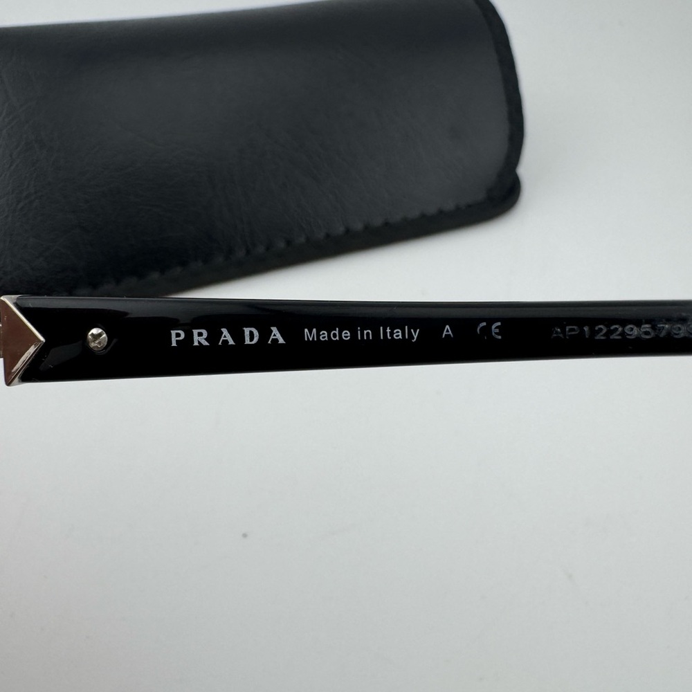 Prada VPR 07N Black Rectangular Glasses with Case Frames Only‎ - Picture 10 of 12